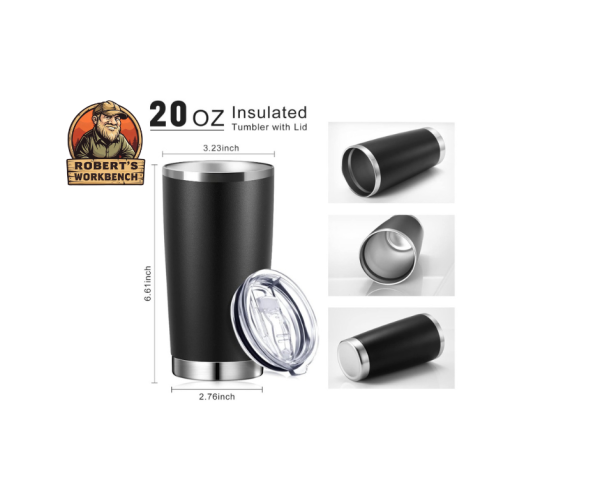 Custom Laser Engraved Thermal Cup 20oz - Image 3