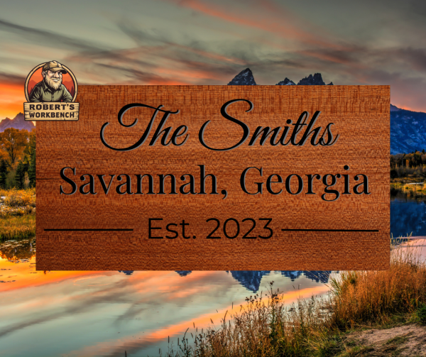 Custom Engraved Wooden Sign - Image 2