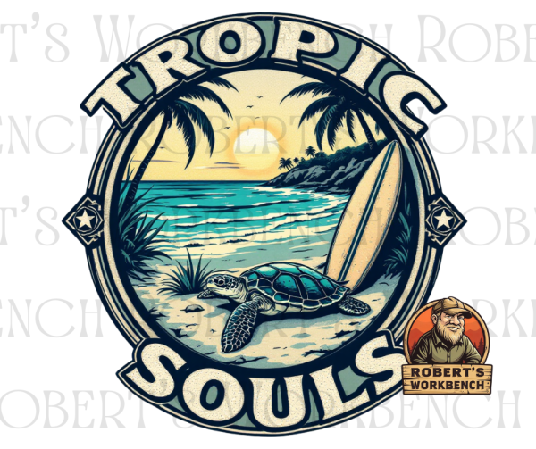 Tropic Souls T-Shirt – Retro Beach Vibes - Image 12