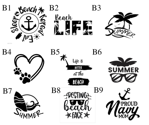 White Vinyl Car Decals – Inspirational & Coastal Collection - Image 3